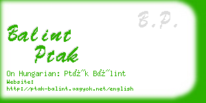 balint ptak business card